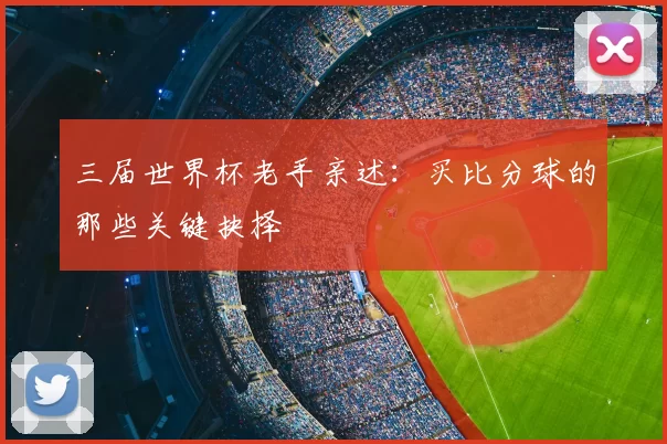 三届世界杯老手亲述：买比分球的那些关键抉择